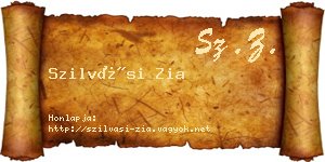 Szilvási Zia névjegykártya